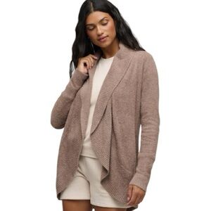 Barefoot Dreams CozyChic Lite Circle Cardigan Sable Taupe Women’s L XL
